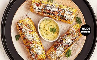 Parmesan Grilled Corn With Nutty Salsa Verde