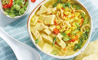 Chicken and Sweetcorn Noodle Soup Recipe